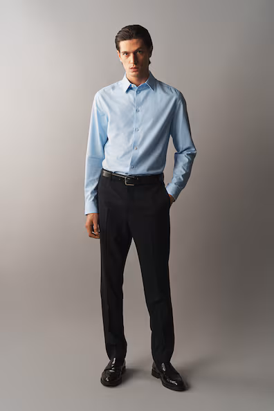 Рубашка из хлопка пима SLIM FIT