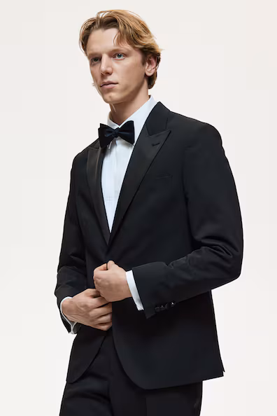 Смокинговый пиджак из шерстяной смеси SLIM FIT