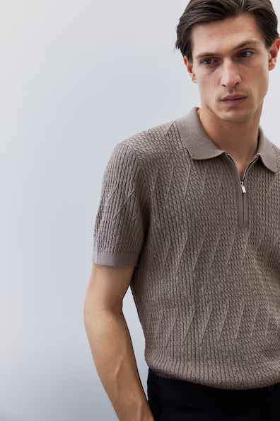 Поло из вязаного материала SLIM FIT