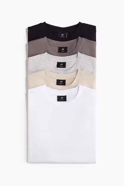 Набор из 5 футболок REGULAR FIT