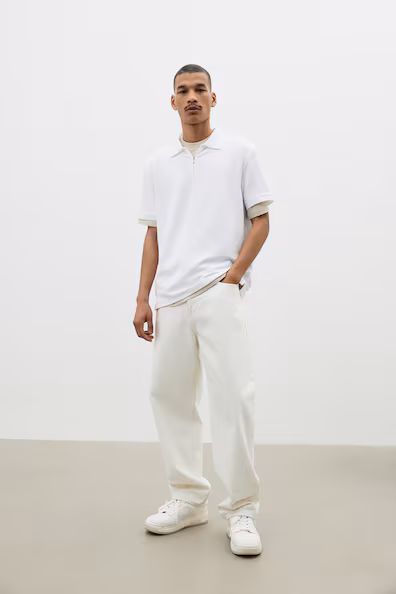 Поло с застежкой-молнией SLIM FIT