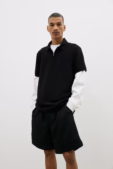 Поло с молнией SLIM FIT