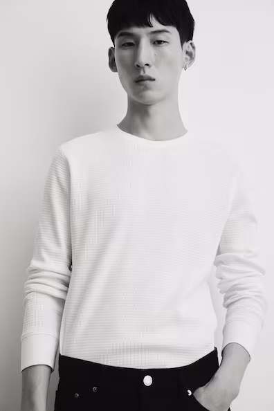 Свитер из джерси в рубчик SLIM FIT