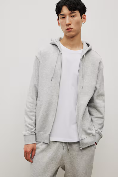 Толстовка с капюшоном и молнией REGULAR FIT