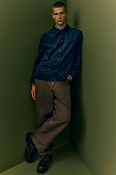 Сорочка из мягкой бомбазиновой REGULAR FIT