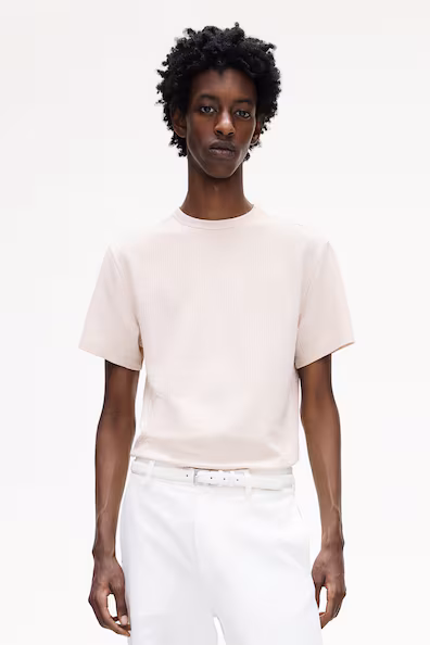 Футболка из ткани с текстурой REGULAR FIT