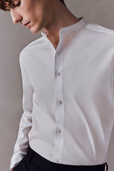 Рубашка SLIM FIT с воротником мандарин