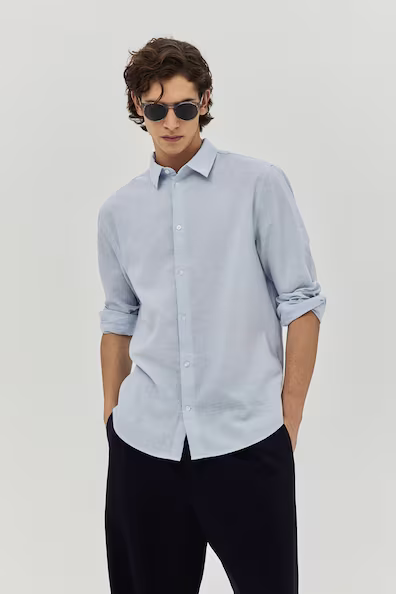Рубашка REGULAR FIT из смеси льна