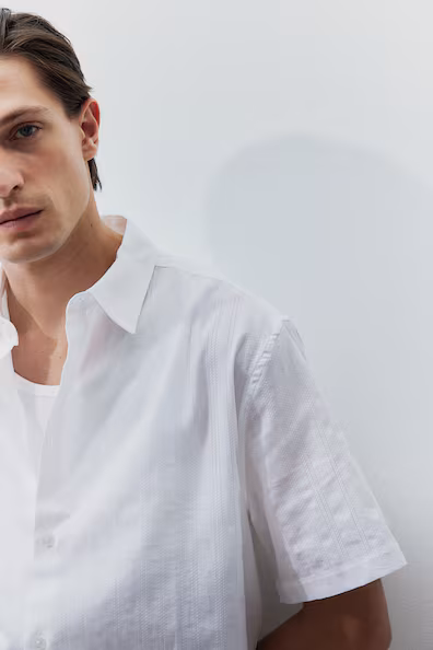 Рубашка с текстурой REGULAR FIT