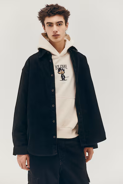 Толстовка с капюшоном и принтом OVERSIZED FIT