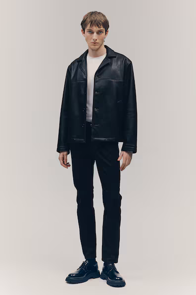 Брюки из хлопковой саржи SLIM FIT