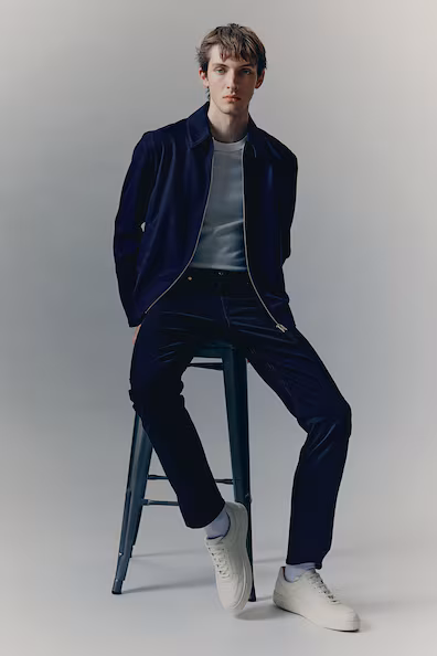 Брюки SLIM FIT из саржевого хлопка