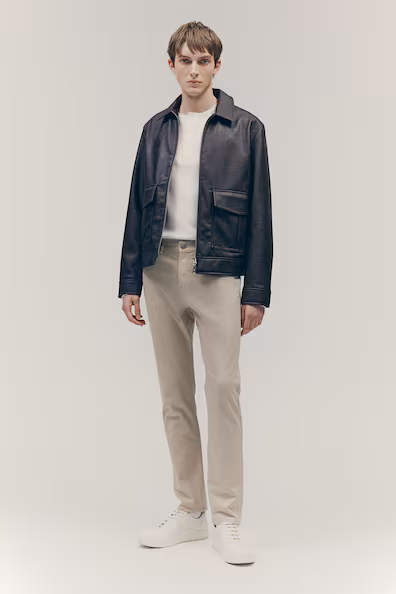 Брюки из хлопкового серджа SLIM FIT