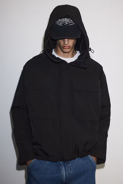 H&M ветровка-парка LOOSE FIT, защищающая от ветра и воды