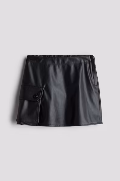 H&M складчатая юбка из покрытой ткани