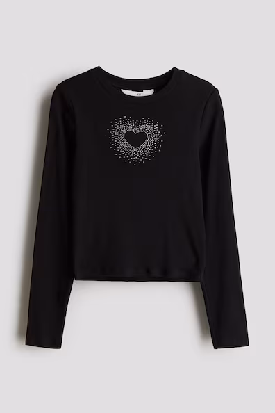 H&M тонкий свитер из хлопкового рубчика