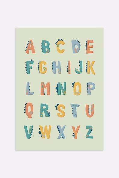 Постер DINOSAUR ALPHABET