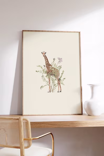 Постер FRIDA FLORAL STUDIO - FLORAL GIRAFFE