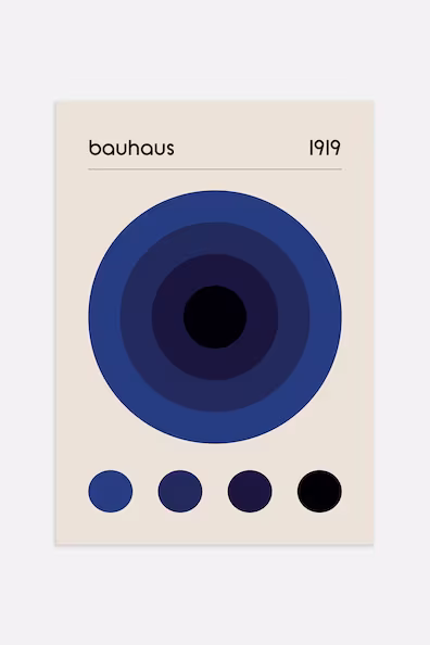 Плакат BAUHAUS BLUE
