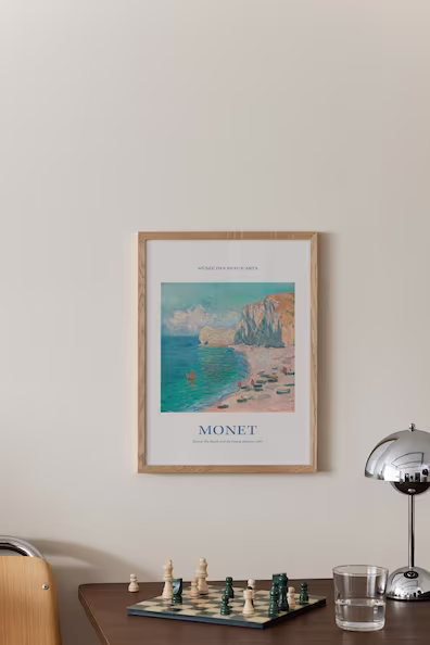 Постер THE BEACH BY CLAUDE MONET