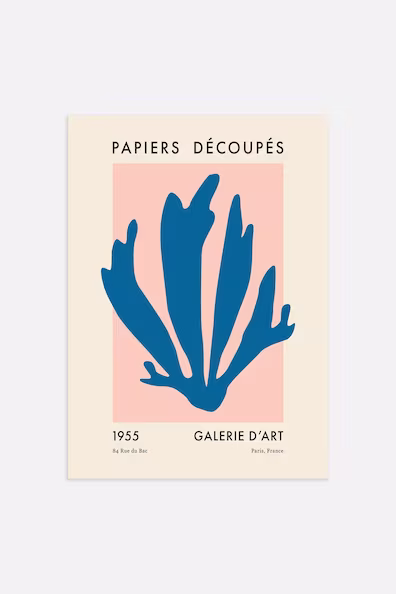 Постер PAPIERS DéCOUPéS BLUE
