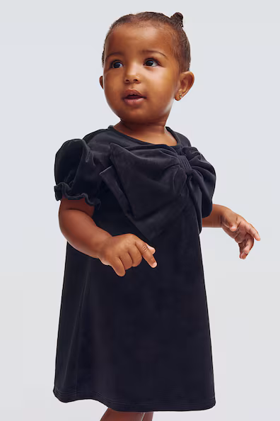 VESTIDO из вельветовой ткани с бантом