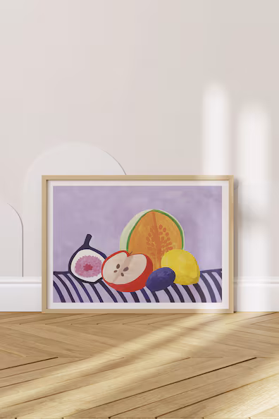 Постер искусства IGA ILLUSTRATIONS - фрукты