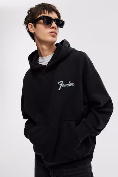 Толстовка с капюшоном и принтом OVERSIZED FIT