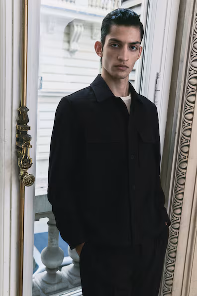 Сорочка в ткани с текстурой REGULAR FIT