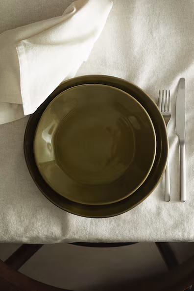 Блюдце из гресовой керамики
