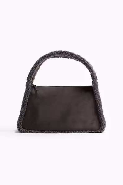 Сумка на плечо с окантовкой из искусственного меха H&M