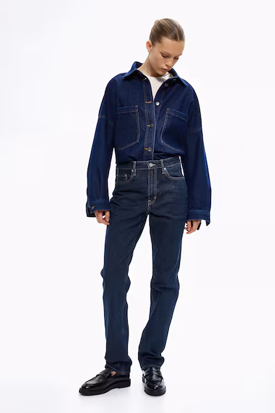 Джинсы SLIM STRAIGHT с завышенной посадкой