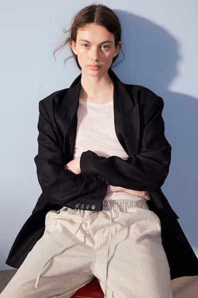 H&M джоггеры из льняной смеси