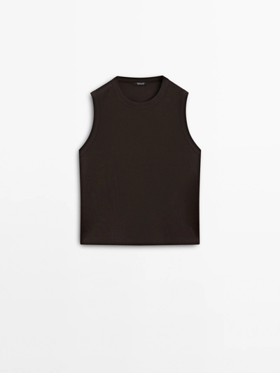 Zara Майка без рукавов из 100% хлопка