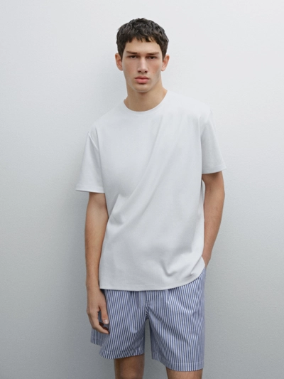 Zara Пижама с коротким рукавом и полосатыми брюками