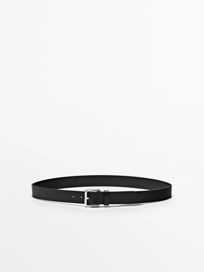 Zara Кожанный пояс с металлической пряжкой