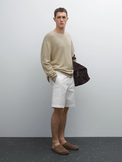 Zara Бермуды-шорты из смесового хлопка