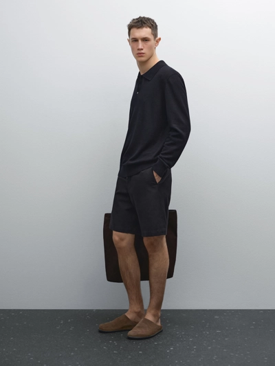 Zara Бермуды полуклассического кроя из хлопково-шерстяной смеси