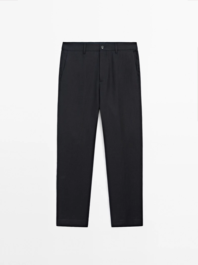 Zara Брюки костюмные из 100% льна