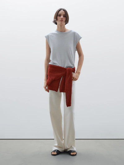 Zara Футболка из легкого 100% льна в рубчик