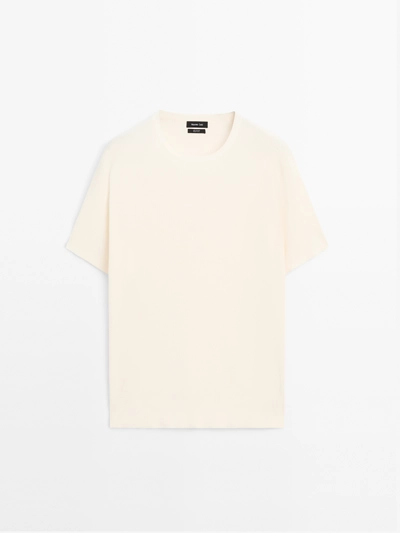 Zara Фактурная вязаная футболка с коротким рукавом