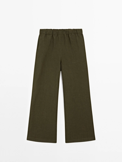 Zara Брюки из 100% льна прямого кроя