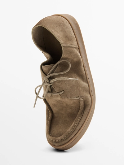 Zara Туфли из замши с разделенным мысом