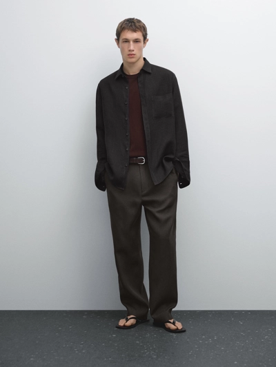 Zara Рубашка в клетку с регулярной посадкой