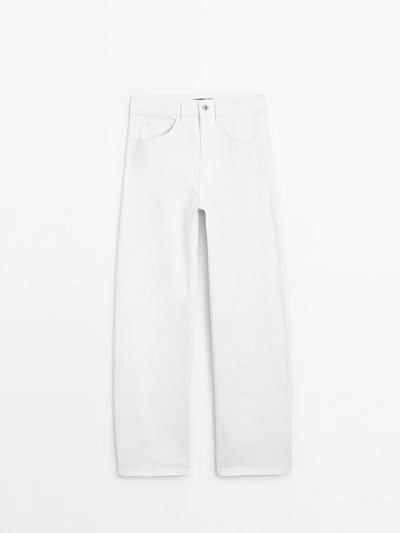 Zara Джинсы BARREL FIT из хлопкового смесового материала