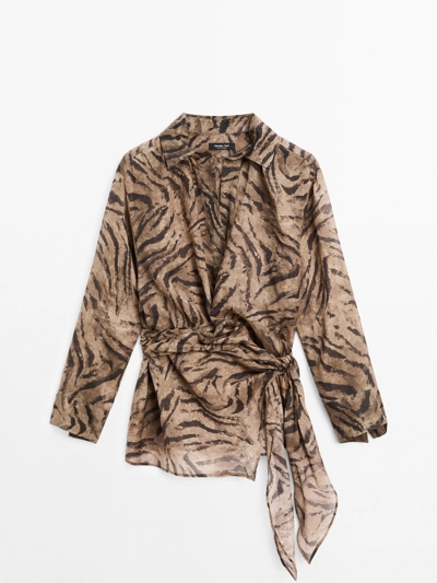 Zara Жаккардовый кимоно с блестящей пуговицей