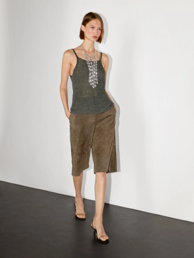 Zara Топ с лямками из тонкой вязаной ткани