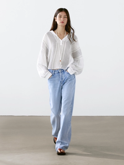 Zara Блузка из льна с полосками