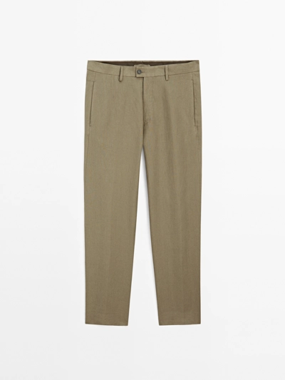 Zara Брюки для костюма из 100% льна