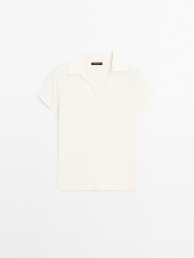 Zara Поло с коротким рукавом из 100% хлопка